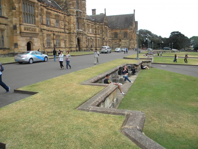 Outside the University of Sydney, where the  'Freedom Bus' departed, February 1965
